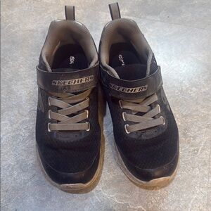Skechers Kids Black and Gray Sneakers